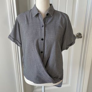 BCBG gingham tunic button-down